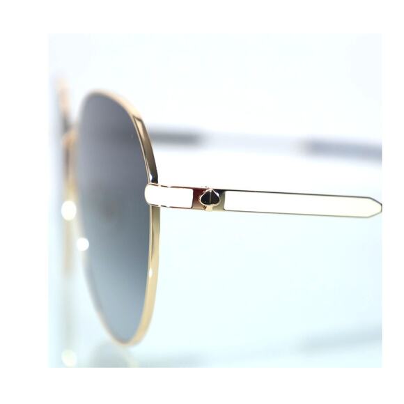 Kate Spade NEESHA Round Metal Designer Sunglasses – Gold / Grey Lenses – NWT